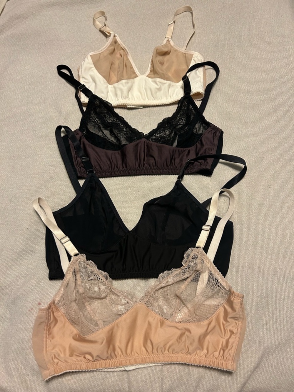 Lot of 4 Fortnight longline bras 32C